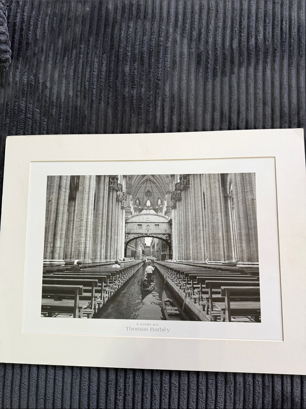 Black & White Architectural Photo Print with White Mat
